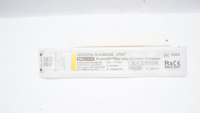 Smiths Medical 3063 Protect IV Plus Safety Cath. 24G x 3/4inch